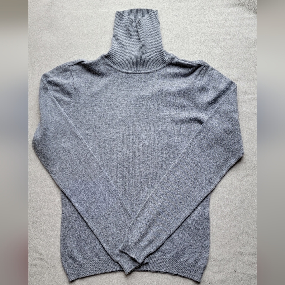 Gray Turtleneck Sweater
